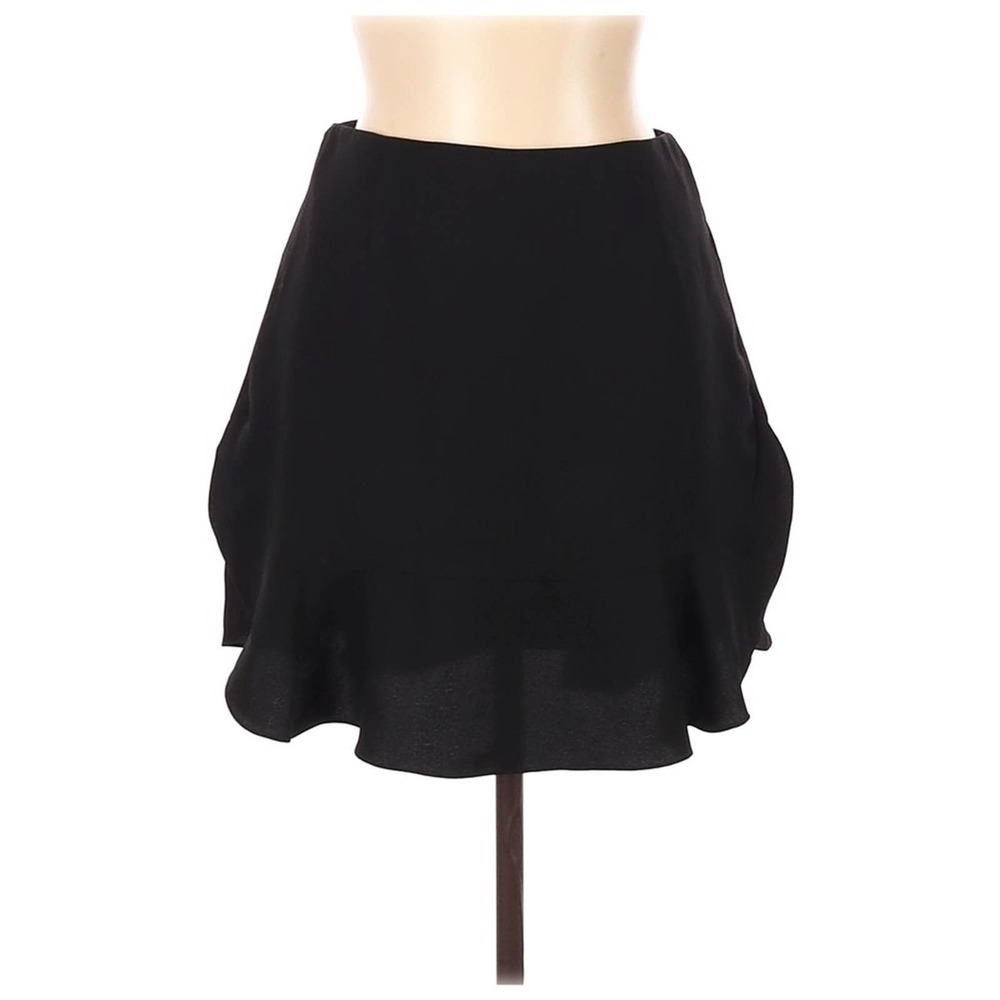 Banana Republic Frills & Ruffles Pencil Silhouette Black Casual Skirt Sz 10